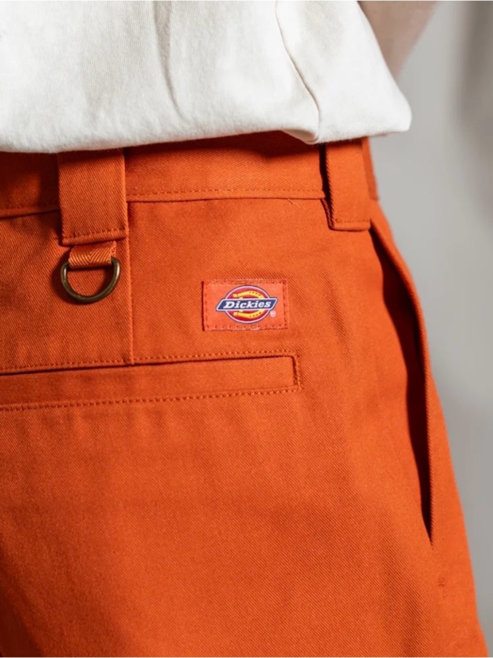 Dickies x Harley-Davidson 874 Work Pants Orange Twill Cotton/Poly Size 32x32 - Picture 2 of 9